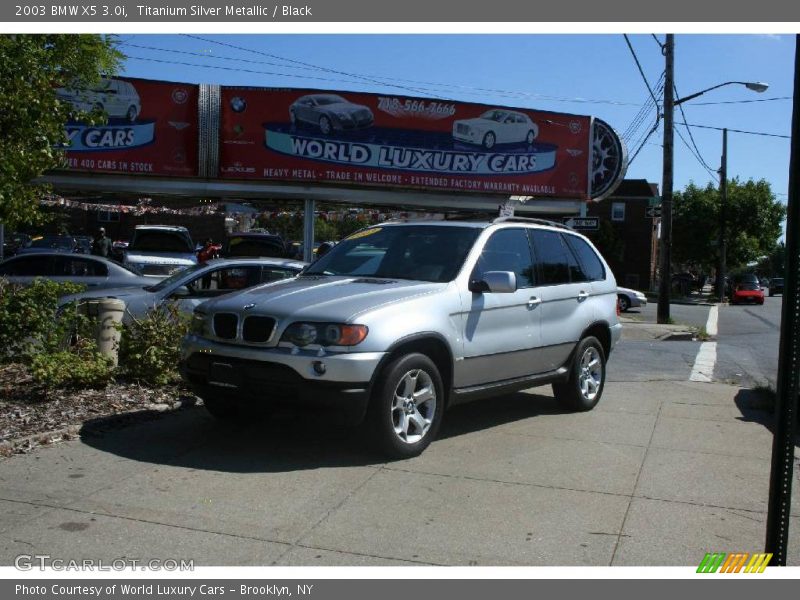 Titanium Silver Metallic / Black 2003 BMW X5 3.0i