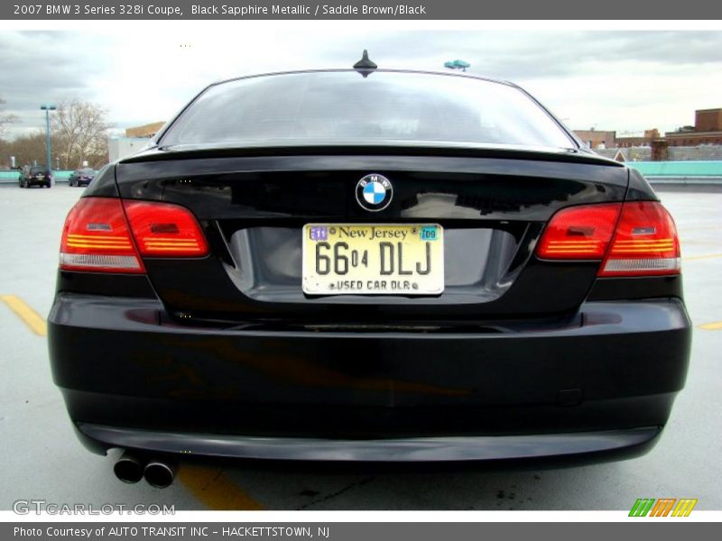 Black Sapphire Metallic / Saddle Brown/Black 2007 BMW 3 Series 328i Coupe