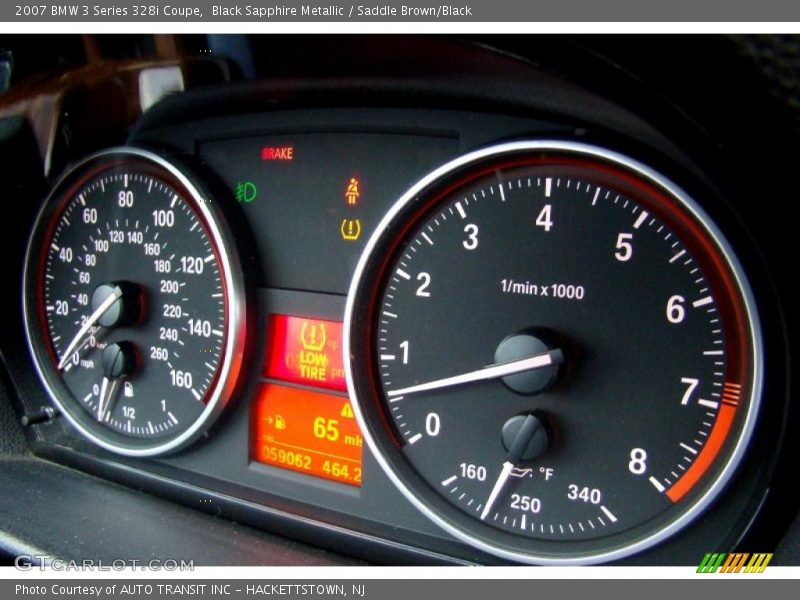 Black Sapphire Metallic / Saddle Brown/Black 2007 BMW 3 Series 328i Coupe