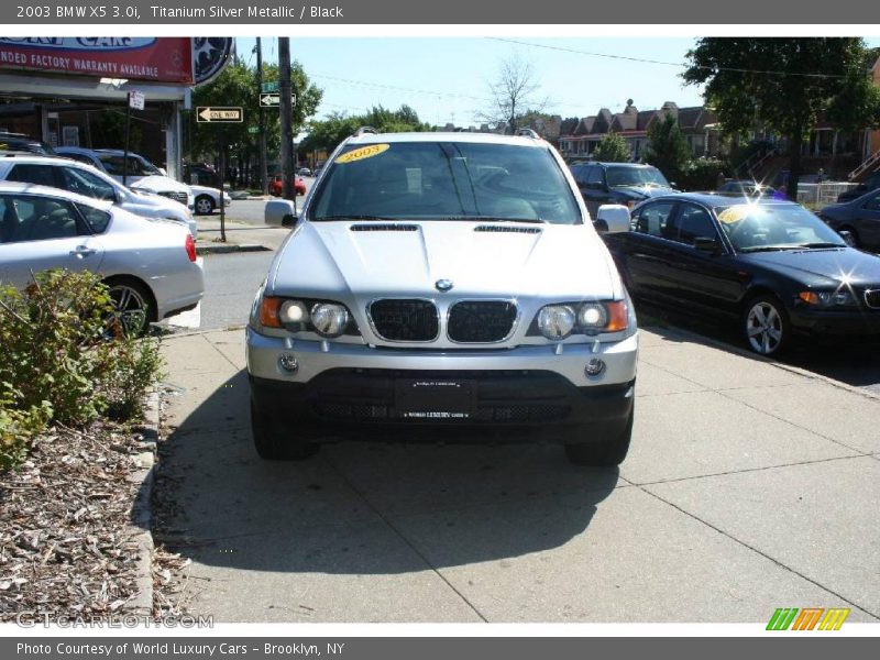 Titanium Silver Metallic / Black 2003 BMW X5 3.0i