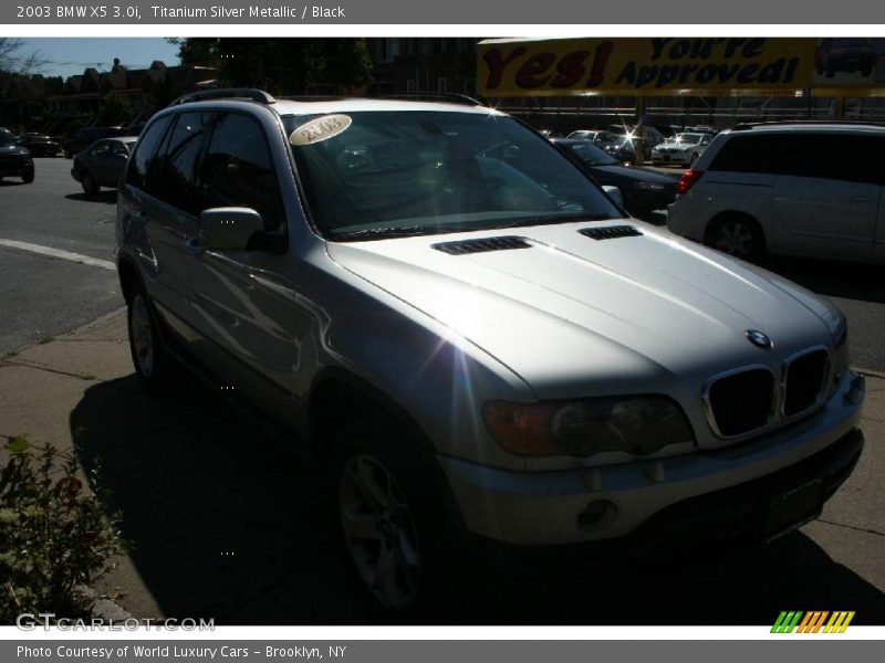 Titanium Silver Metallic / Black 2003 BMW X5 3.0i