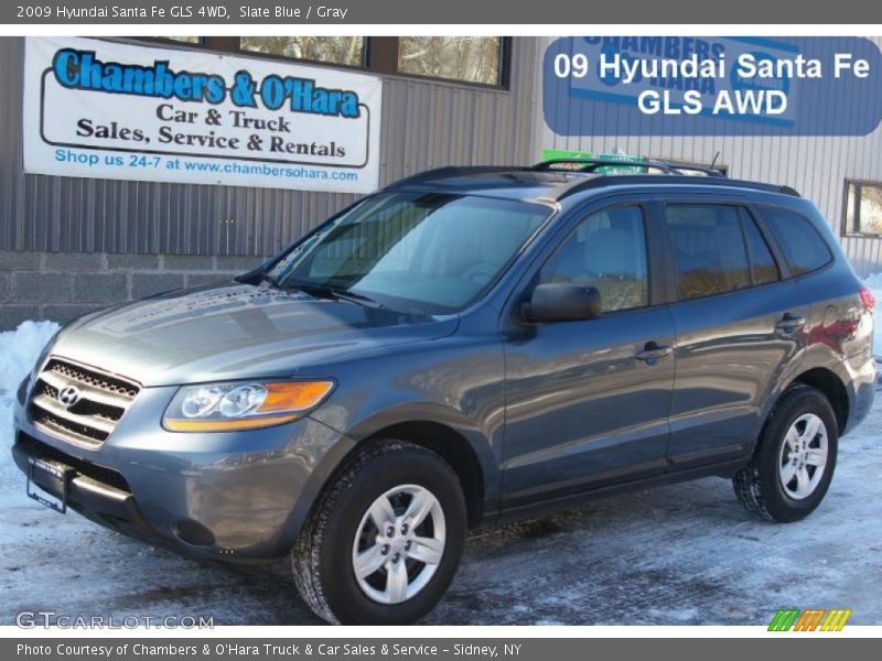 Slate Blue / Gray 2009 Hyundai Santa Fe GLS 4WD
