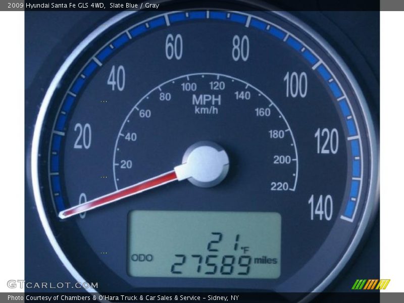 Slate Blue / Gray 2009 Hyundai Santa Fe GLS 4WD