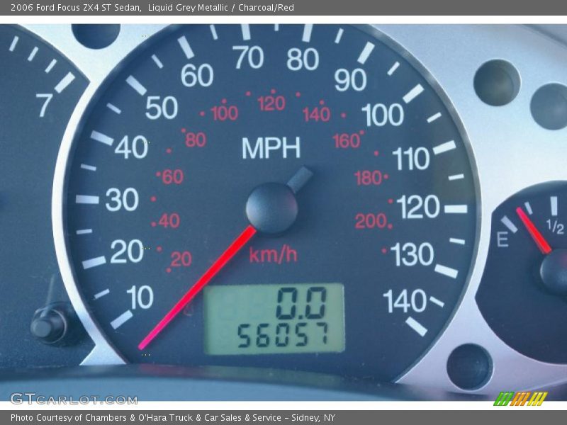 Liquid Grey Metallic / Charcoal/Red 2006 Ford Focus ZX4 ST Sedan