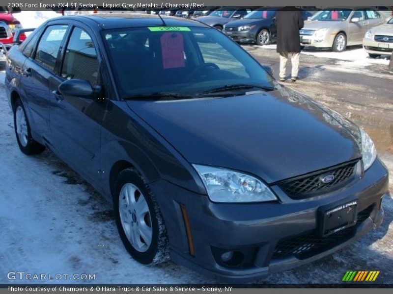 Liquid Grey Metallic / Charcoal/Red 2006 Ford Focus ZX4 ST Sedan