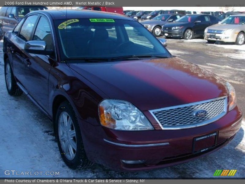 Merlot Metallic / Black 2006 Ford Five Hundred Limited AWD
