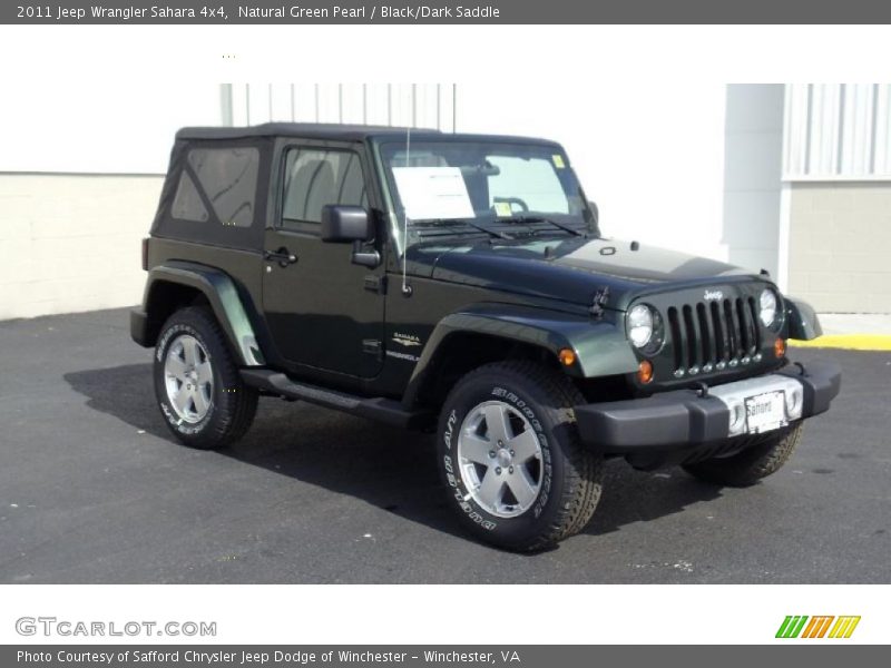 Natural Green Pearl / Black/Dark Saddle 2011 Jeep Wrangler Sahara 4x4