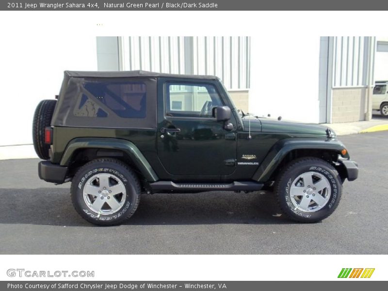 Natural Green Pearl / Black/Dark Saddle 2011 Jeep Wrangler Sahara 4x4