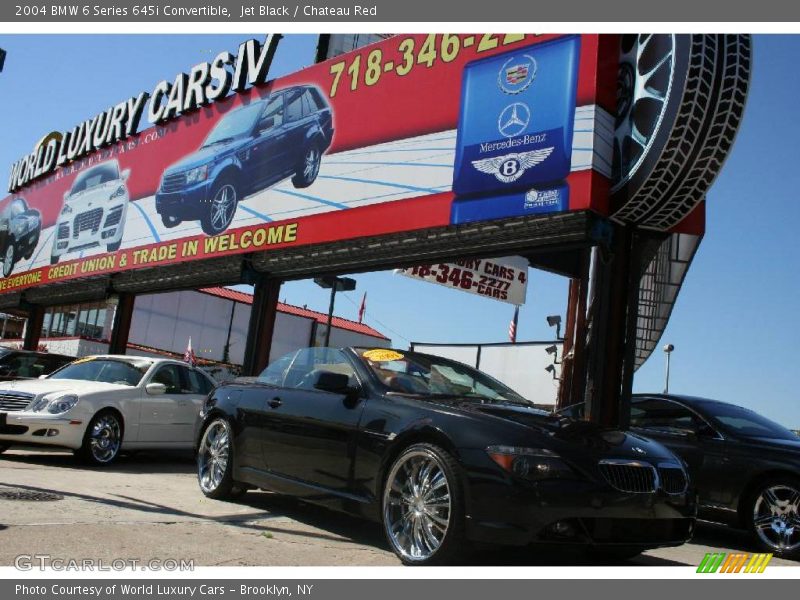 Jet Black / Chateau Red 2004 BMW 6 Series 645i Convertible