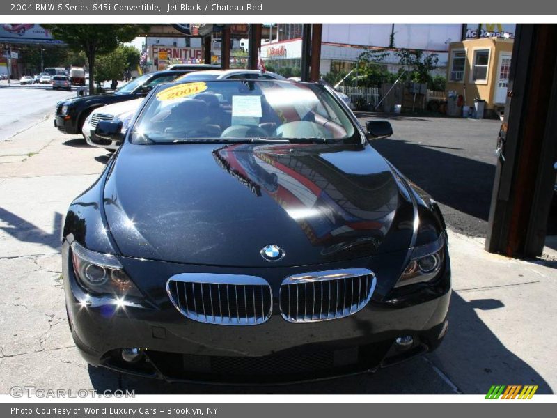 Jet Black / Chateau Red 2004 BMW 6 Series 645i Convertible
