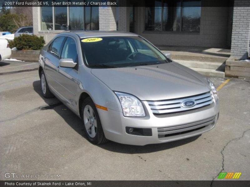 Silver Birch Metallic / Charcoal Black 2007 Ford Fusion SE V6