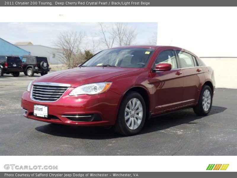 Deep Cherry Red Crystal Pearl / Black/Light Frost Beige 2011 Chrysler 200 Touring