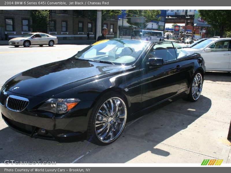 Jet Black / Chateau Red 2004 BMW 6 Series 645i Convertible