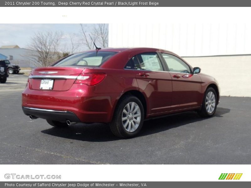 Deep Cherry Red Crystal Pearl / Black/Light Frost Beige 2011 Chrysler 200 Touring