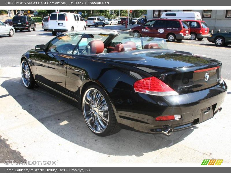 Jet Black / Chateau Red 2004 BMW 6 Series 645i Convertible