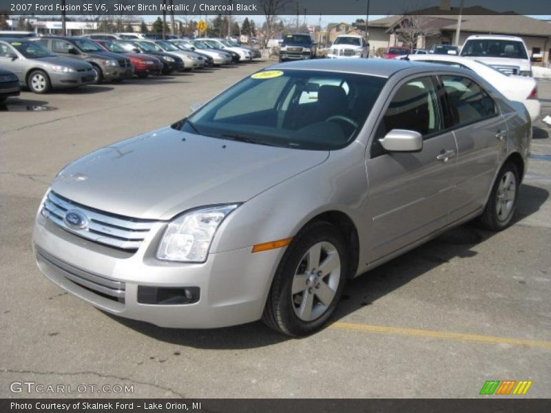 Silver Birch Metallic / Charcoal Black 2007 Ford Fusion SE V6