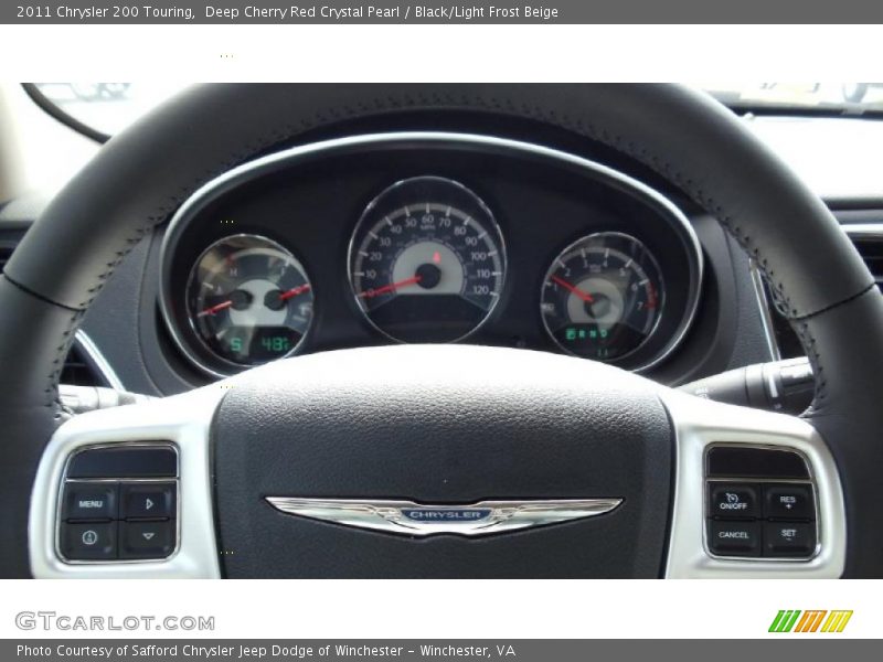 Deep Cherry Red Crystal Pearl / Black/Light Frost Beige 2011 Chrysler 200 Touring