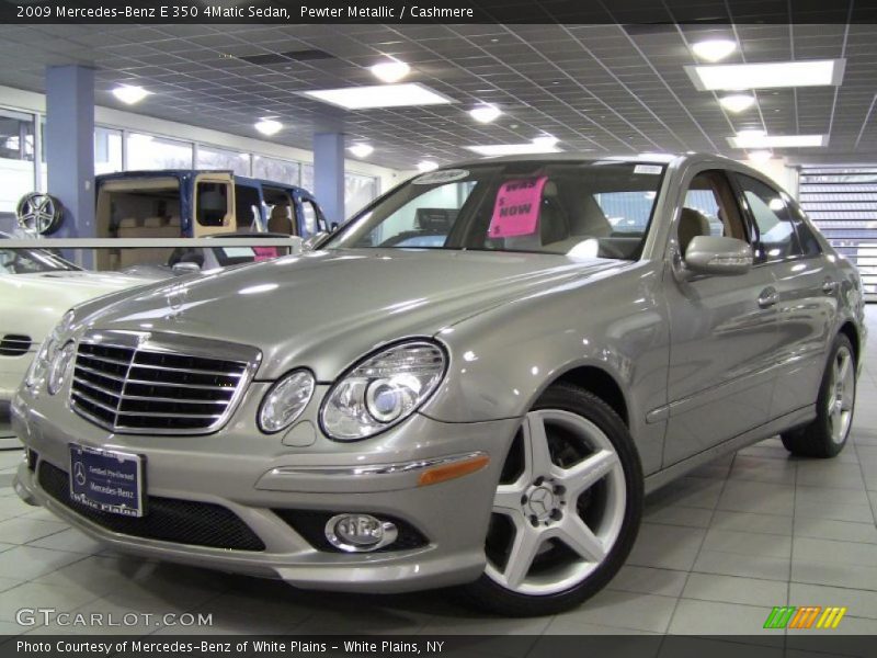 Pewter Metallic / Cashmere 2009 Mercedes-Benz E 350 4Matic Sedan