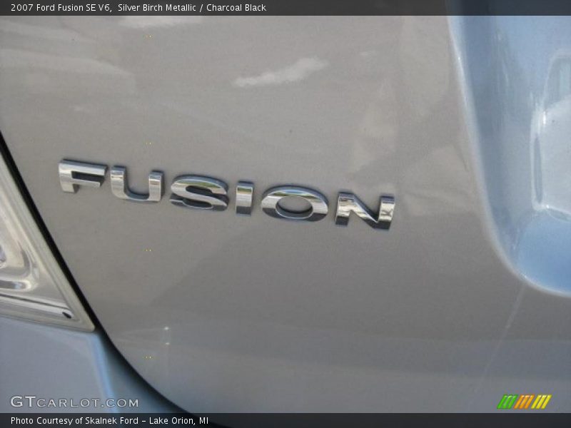 Silver Birch Metallic / Charcoal Black 2007 Ford Fusion SE V6