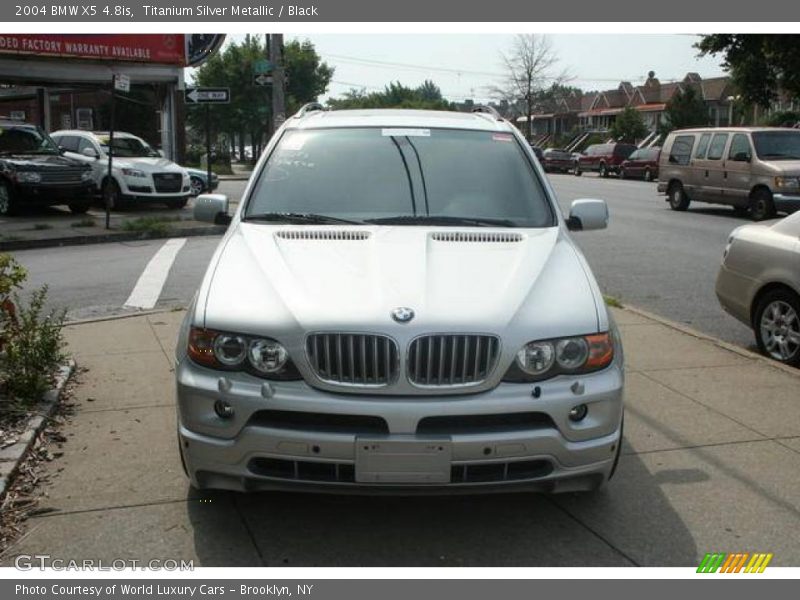 Titanium Silver Metallic / Black 2004 BMW X5 4.8is