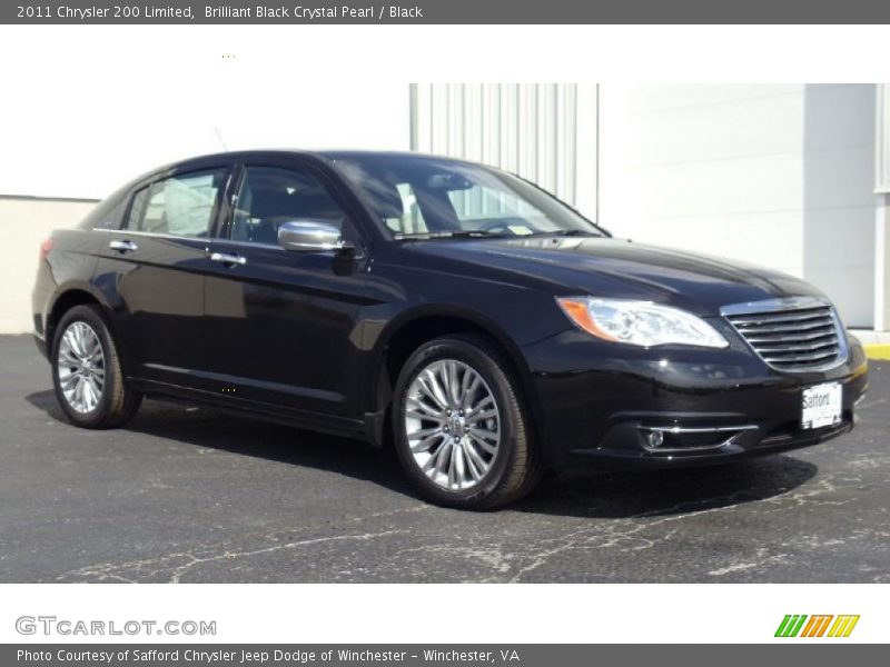 Brilliant Black Crystal Pearl / Black 2011 Chrysler 200 Limited