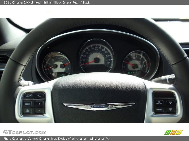Brilliant Black Crystal Pearl / Black 2011 Chrysler 200 Limited