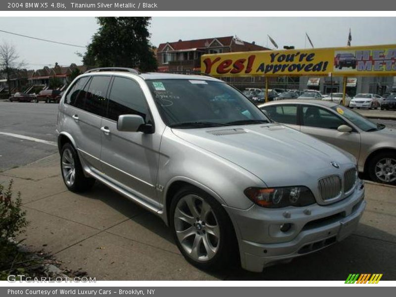 Titanium Silver Metallic / Black 2004 BMW X5 4.8is