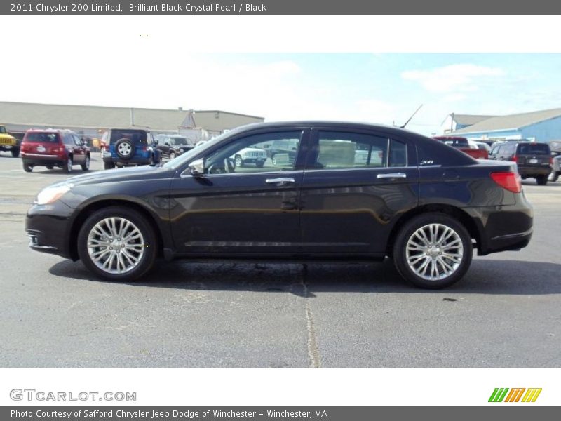 Brilliant Black Crystal Pearl / Black 2011 Chrysler 200 Limited