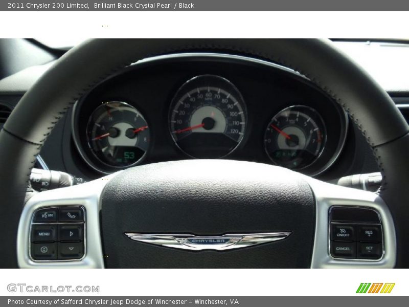Brilliant Black Crystal Pearl / Black 2011 Chrysler 200 Limited