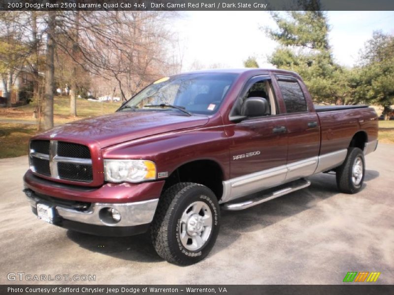 Dark Garnet Red Pearl / Dark Slate Gray 2003 Dodge Ram 2500 Laramie Quad Cab 4x4