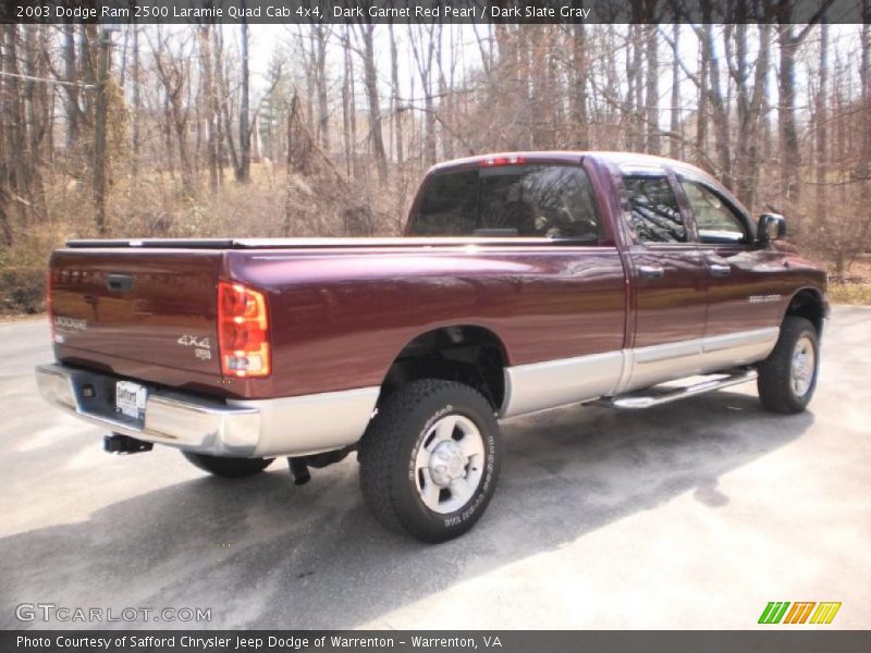 Dark Garnet Red Pearl / Dark Slate Gray 2003 Dodge Ram 2500 Laramie Quad Cab 4x4