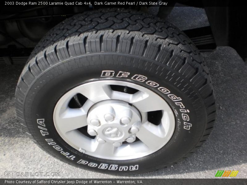 Dark Garnet Red Pearl / Dark Slate Gray 2003 Dodge Ram 2500 Laramie Quad Cab 4x4