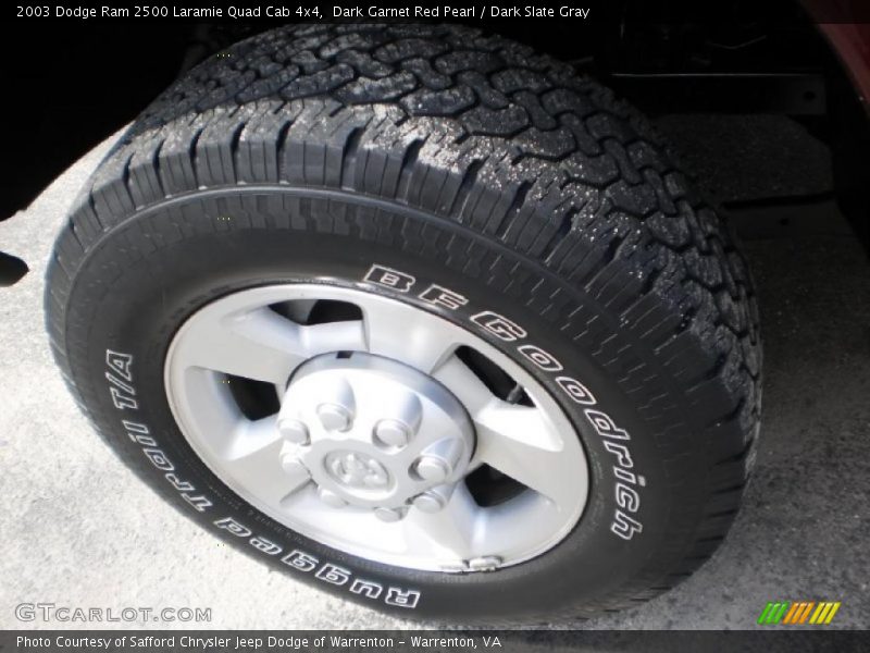 Dark Garnet Red Pearl / Dark Slate Gray 2003 Dodge Ram 2500 Laramie Quad Cab 4x4