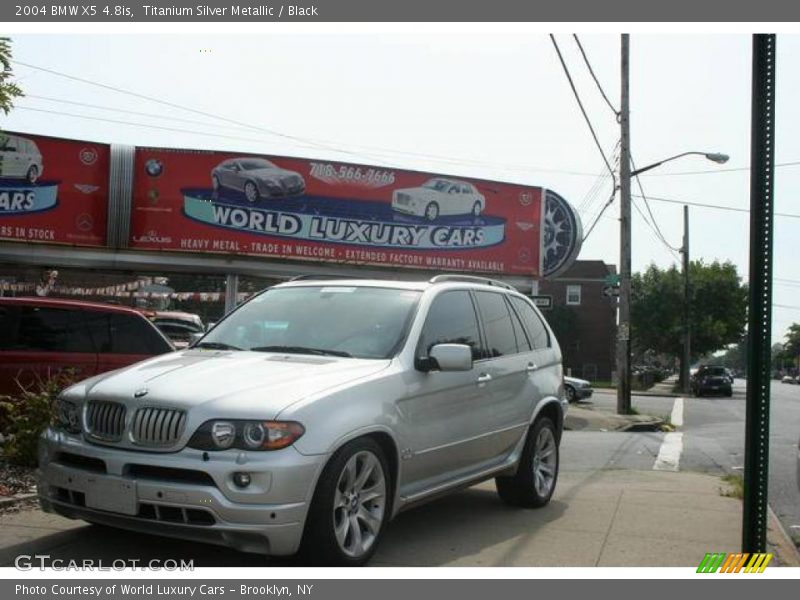 Titanium Silver Metallic / Black 2004 BMW X5 4.8is