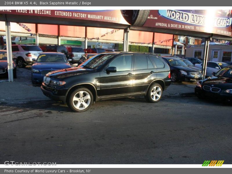 Black Sapphire Metallic / Beige 2004 BMW X5 4.4i