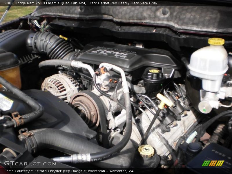 Dark Garnet Red Pearl / Dark Slate Gray 2003 Dodge Ram 2500 Laramie Quad Cab 4x4