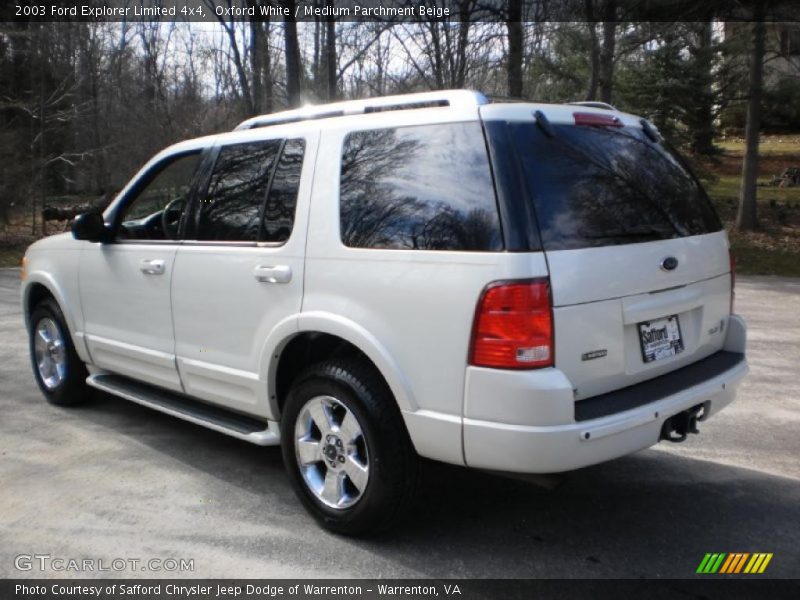 Oxford White / Medium Parchment Beige 2003 Ford Explorer Limited 4x4