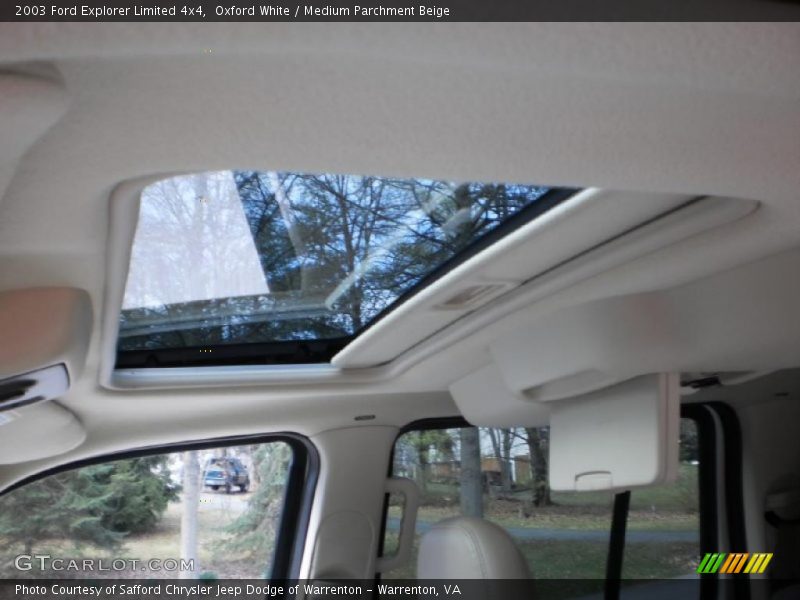 Sunroof of 2003 Explorer Limited 4x4