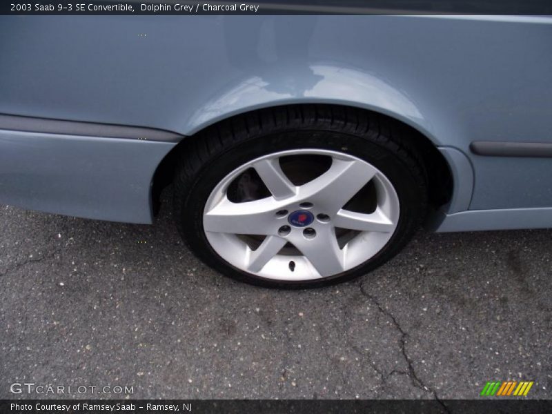 Dolphin Grey / Charcoal Grey 2003 Saab 9-3 SE Convertible