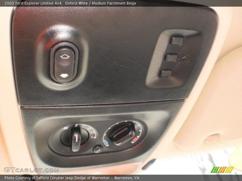 Controls of 2003 Explorer Limited 4x4
