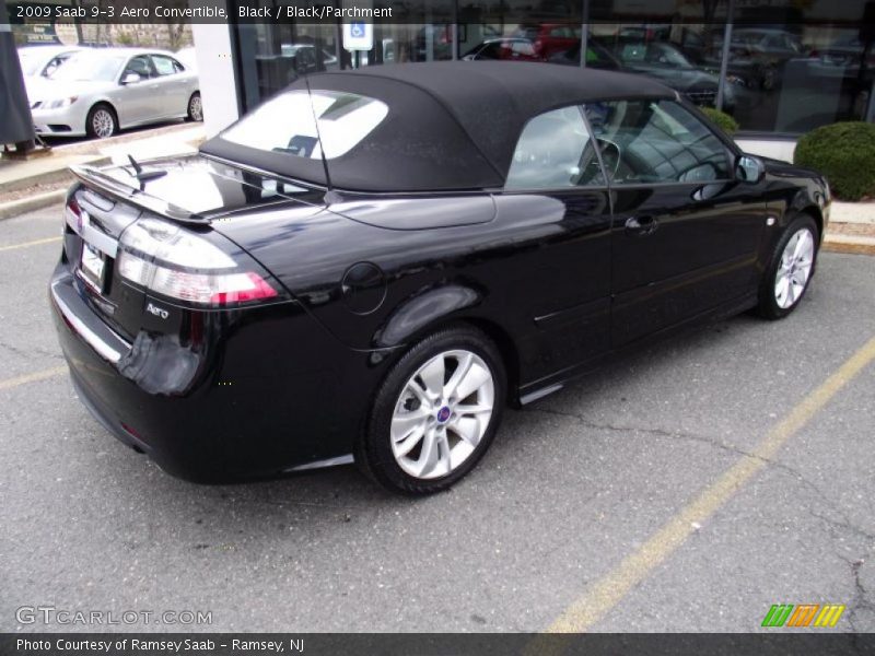 Black / Black/Parchment 2009 Saab 9-3 Aero Convertible