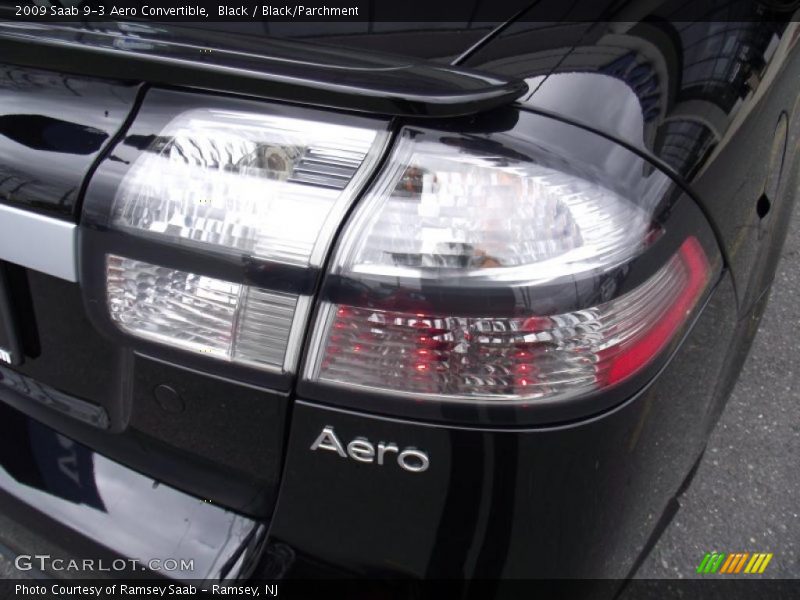Black / Black/Parchment 2009 Saab 9-3 Aero Convertible