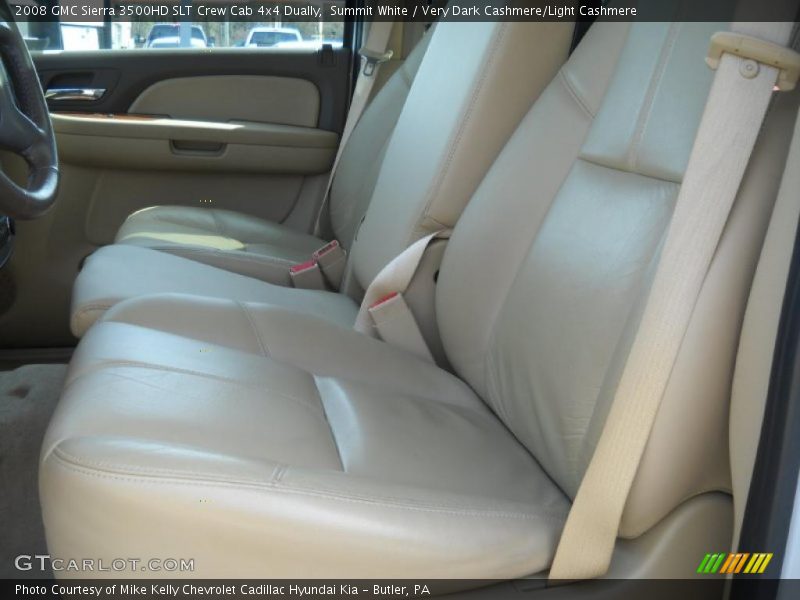 Summit White / Very Dark Cashmere/Light Cashmere 2008 GMC Sierra 3500HD SLT Crew Cab 4x4 Dually