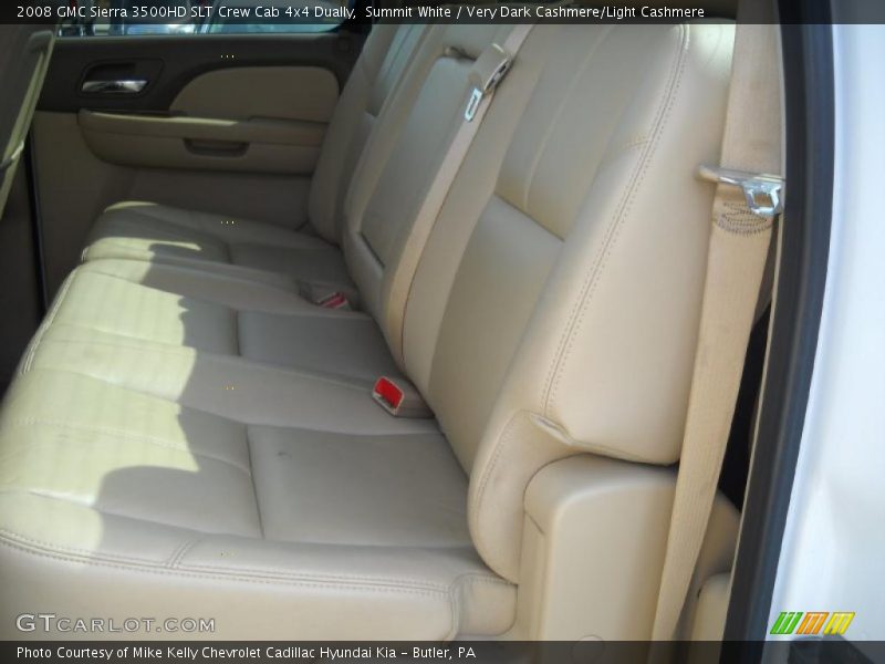Summit White / Very Dark Cashmere/Light Cashmere 2008 GMC Sierra 3500HD SLT Crew Cab 4x4 Dually