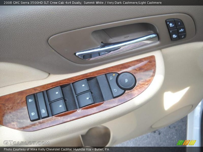 Summit White / Very Dark Cashmere/Light Cashmere 2008 GMC Sierra 3500HD SLT Crew Cab 4x4 Dually