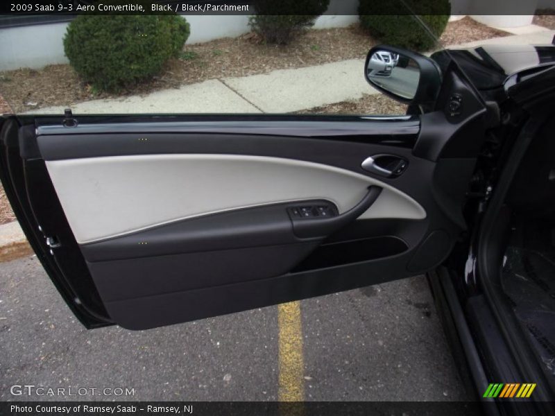 Black / Black/Parchment 2009 Saab 9-3 Aero Convertible