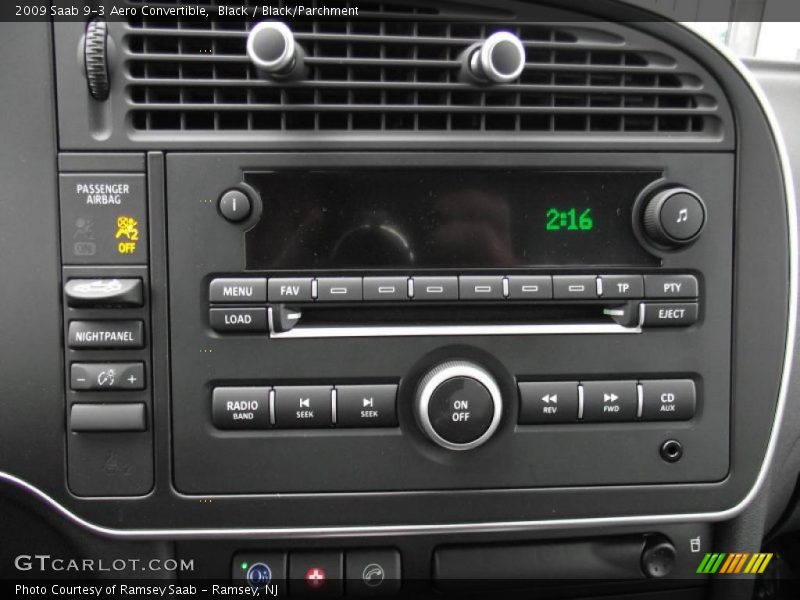 Controls of 2009 9-3 Aero Convertible