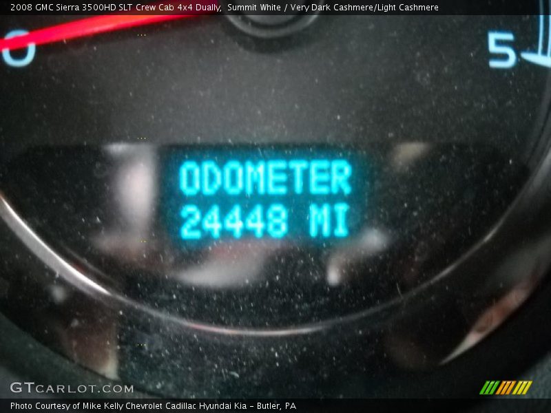 Summit White / Very Dark Cashmere/Light Cashmere 2008 GMC Sierra 3500HD SLT Crew Cab 4x4 Dually