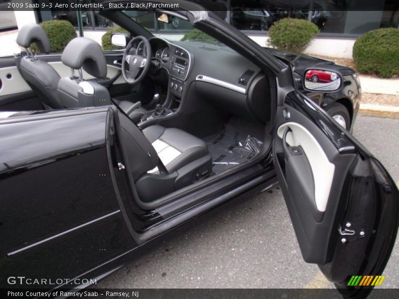 Black / Black/Parchment 2009 Saab 9-3 Aero Convertible