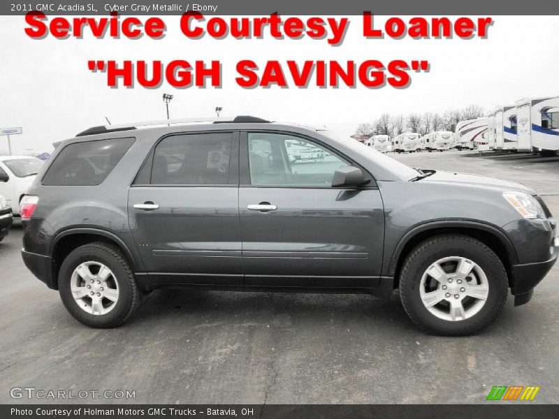 Cyber Gray Metallic / Ebony 2011 GMC Acadia SL